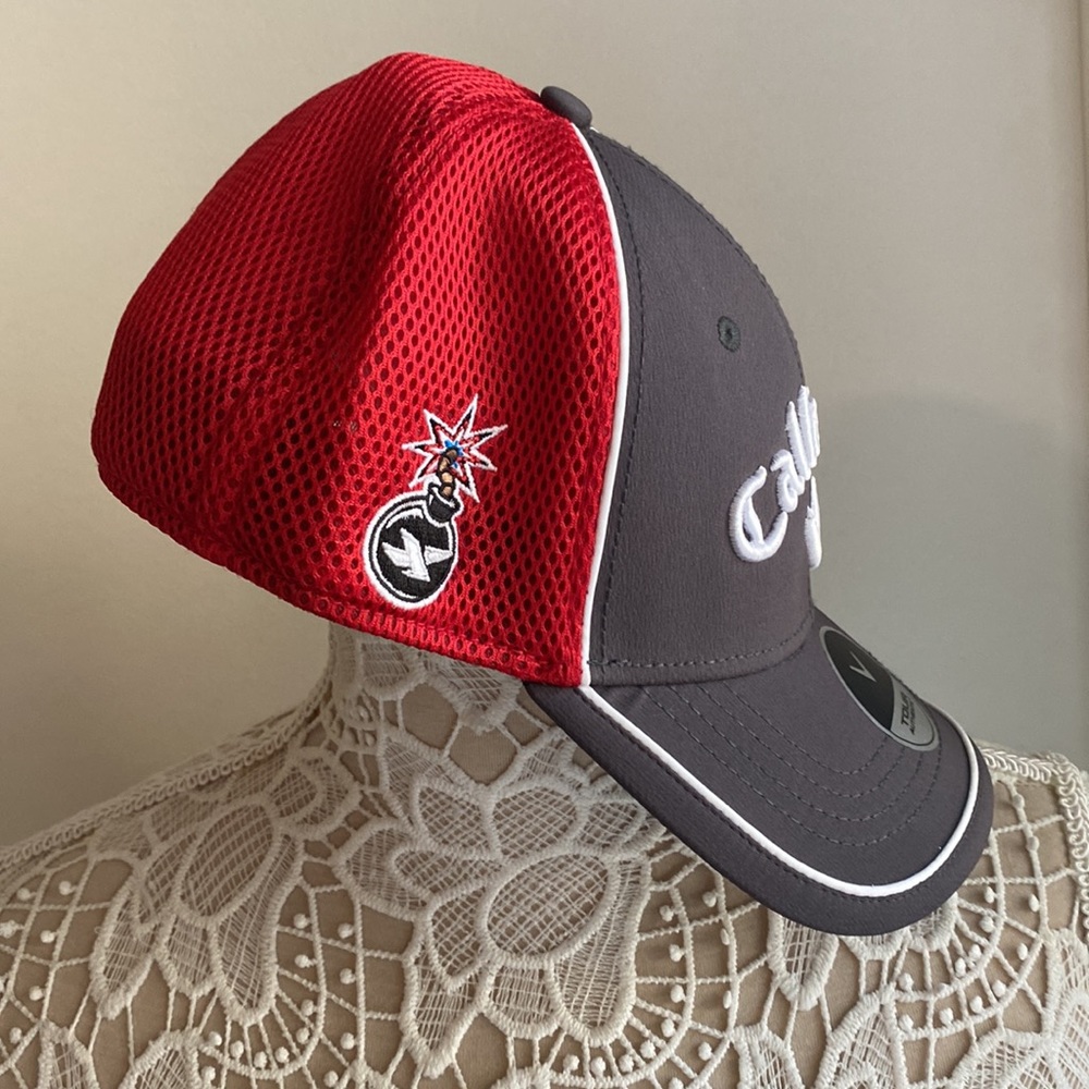 Callaway Golf Odyssey | XHOT | Bomb Crimson | Mesh Stretch | Fitted | Cap - Picture 12 of 13